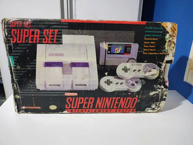 Caixa/Isopor original Super Set Super Nintendo Super Mario World Playtronic  - Com Avarias