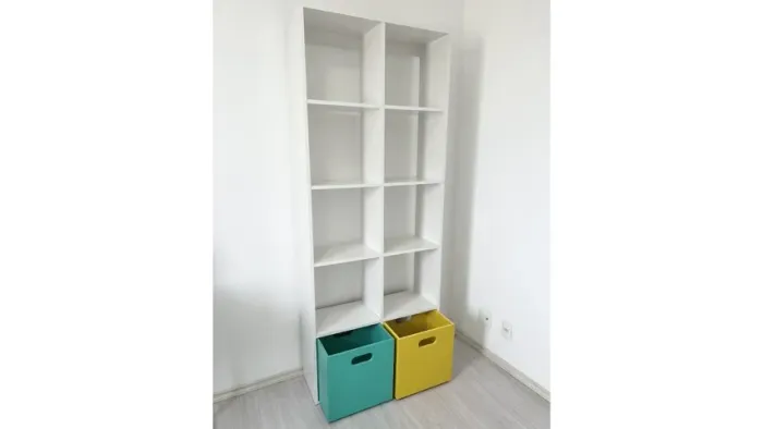 ESTANTE CÉLULA TOK&STOK MULTIUSO + 2 CAIXAS ORGANIZADORAS - VINIL e LIVROS