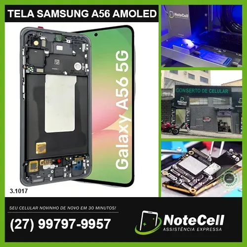 Tela/Display P/ Samsung A56 ORIGINAL AMOLED bordas fina - Instalação em 30 min!