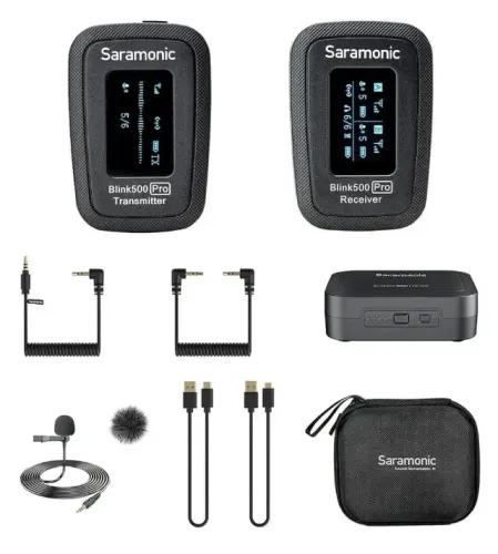 Microfone profissional lapela sem fio Saramonic Blink 500 Pro impecável + caixa origina