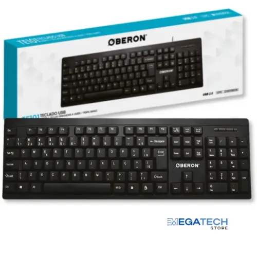 Teclado Usb Oberon Basic Preto Com Fio