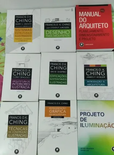 Coleção de livros de arquitetura