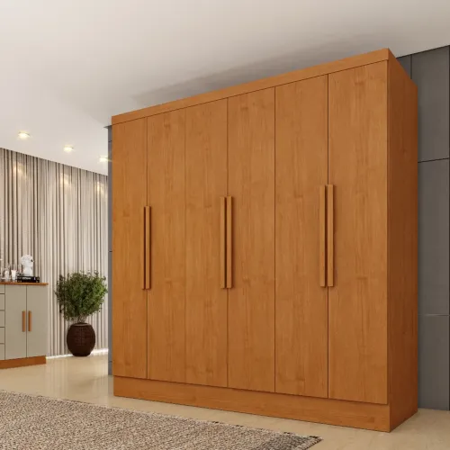Guarda-Roupa Amadeirado Moderno 6 portas!? L229mm