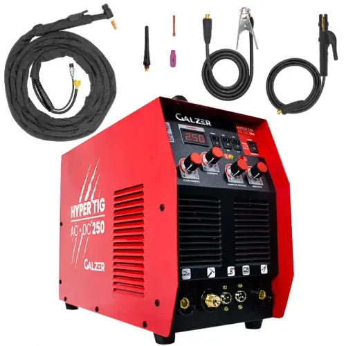 MAQUINA DE SOLDA HIPER TIG 250 AMP AC/DC GALZER 220V