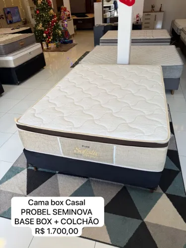 Colchão Casal PROBEL + Base box - Entrego! 
