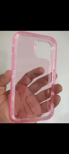 Capa protetora  para iPhone 12 Pro Max Transparente Rosa