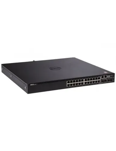 Switch Dell N3024 com 24 portas Gigabit + 2 SFP+ 10GbE.