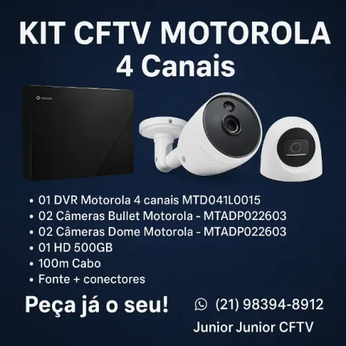 kit cftv motorola 04 canais