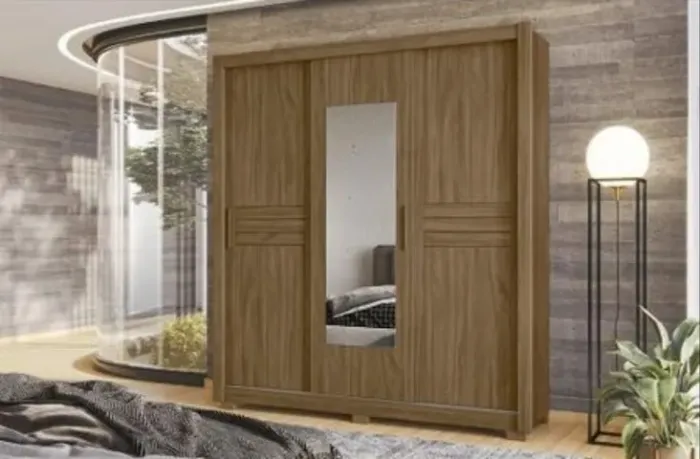Guarda Roupa 3 Portas 3 Gavetas com Espelho Novo entregamos