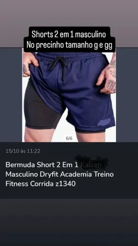 Shorts para academia 2 em 1