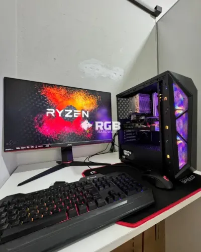PC Gamer COMPLETO RYZEN 5 + RX6650+ 1 ano de garantia e em até 12x