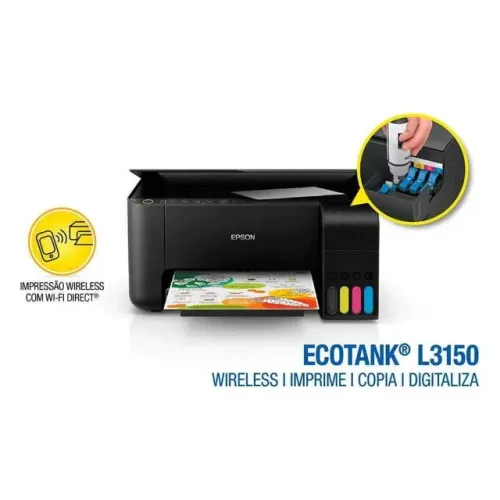 Multi funcional colorida Epson l3150 (lote) recondicionada