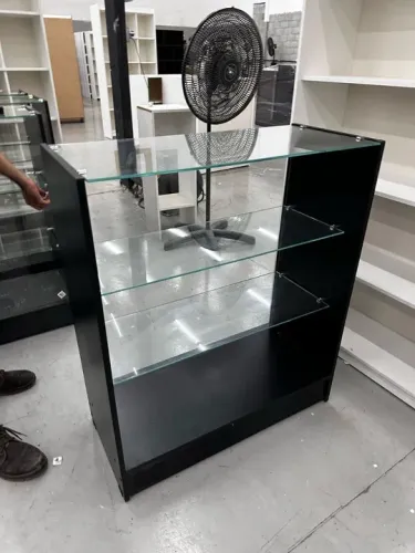 Balcão Vitrine com Vidro superior MDF para Loja