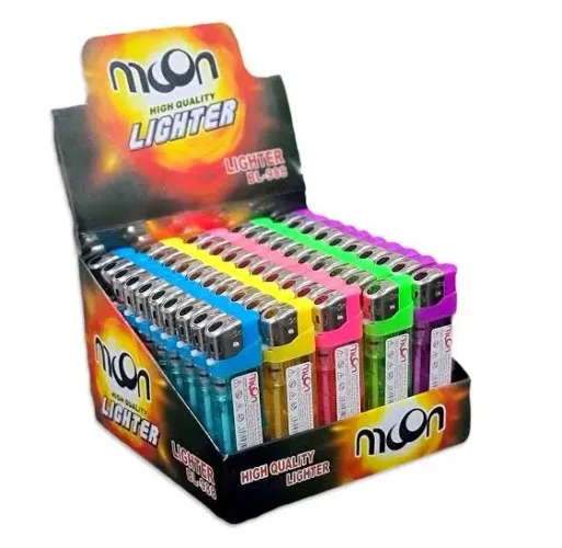 49 Caixas de Isqueiros Moon ( Brinde 15 tubos de gás)