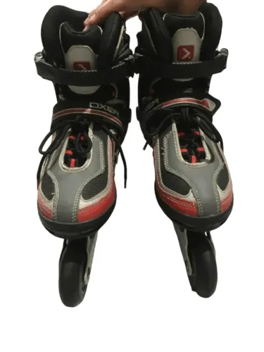 roller/patins patins inline skate - oxer aluminum abec 7 - tamanho 36 - usado - cor vermel