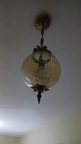 Lustres de bronze e cristal
