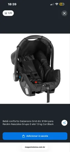 Bebê conforto galzerano