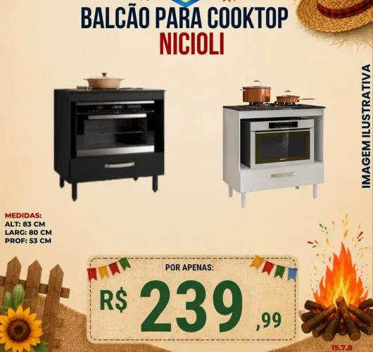 Balcão para Cooktop e forno