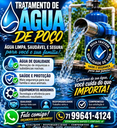 Faço tratamento de Água de Poço..?