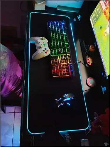Mouse Pad Luz LED rgb Colorida para Mesa de Jogos 80x30 Ultimas unidades