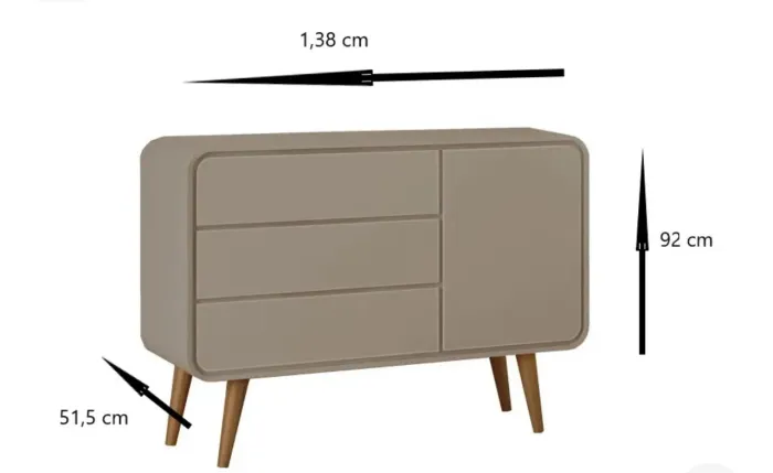 Linda cômoda cinza, perfeita para o quarto do seu bebê!