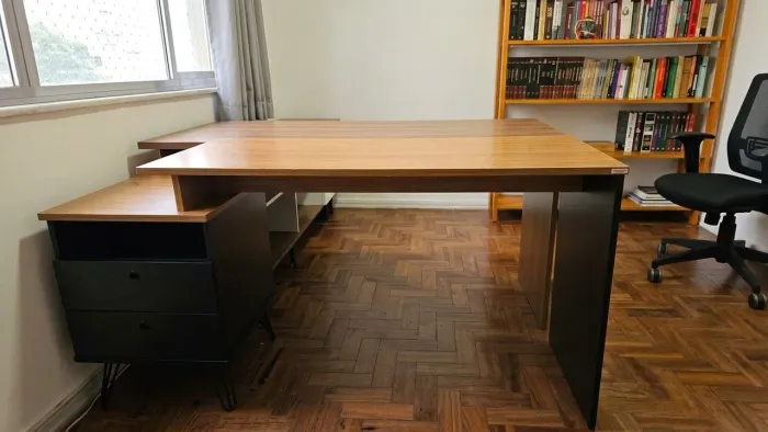 escrivaninha home office artany com gavetas