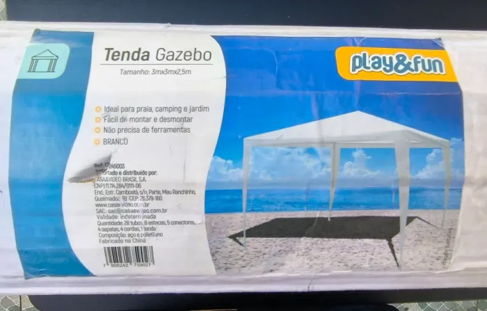 Tenda 3x3 gazebo branca desmontável