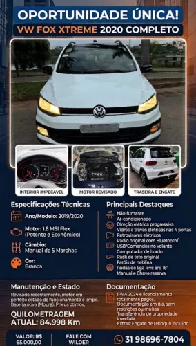 Volkswagen Fox Xtreme 1.6 Flex 8V 5P 2020