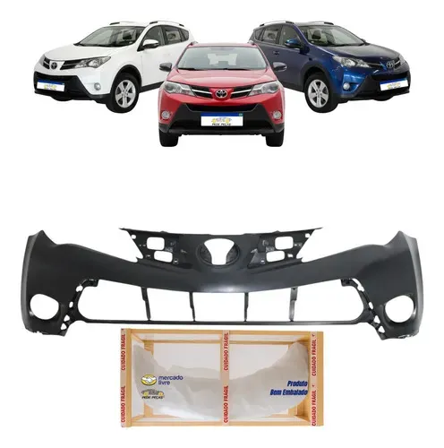 Parachoque Dianteiro Superior Toyota Rav4 2013 14 2015 Preto Liso Para Pintura