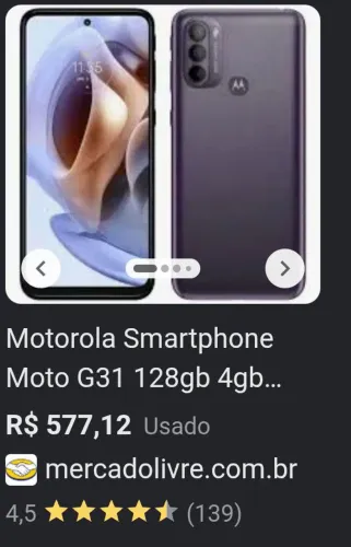 CELULAR MOTO G31 128G