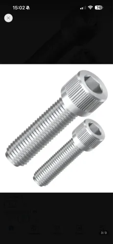 Parafuso Allen Inox M8 X 35 Cabeça Cilíndrica M8x35 - 10 Un.