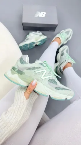 Tênis New balance 9060 Couro legítimo, Cinza Menta