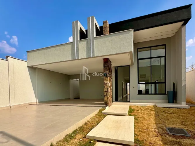 Casa Térrea Moderna no Petrópolis Goiânia | 3 Quartos | Suite Master | 4 Vagas