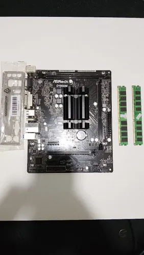 Placa mãe asrock D1800M +processador dual core d1800 2.41 mais 4 gigas de memória 