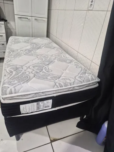 Cama Box Solteiro D33 Bonsono + Pillowtop - Super Conservada