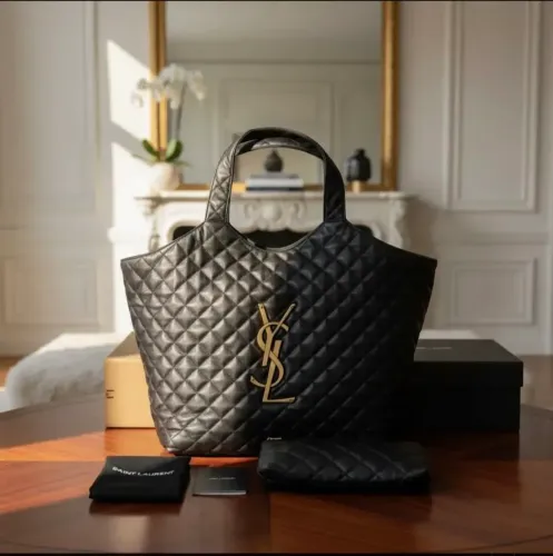 Bolsa ysl preta metelassê