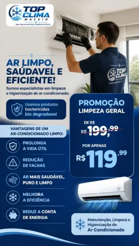 Limpeza e Higienização Ar condicionado Splint de até 12MBTUS