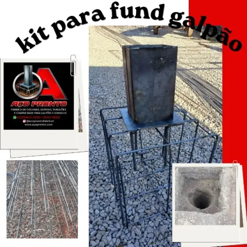 kit para fundação de galpão