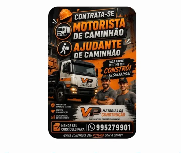 Motorista de caminhão e ajudante