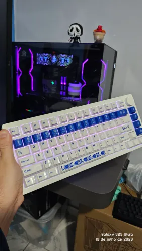 Keycaps em Cerâmica Dareu - Branca/Azul