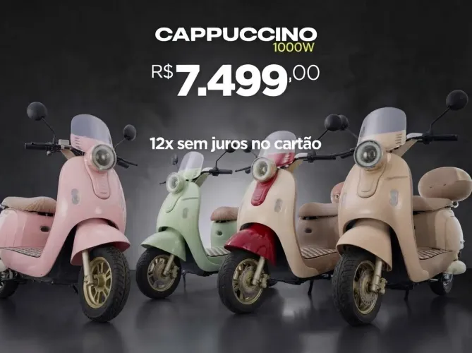 Feirão Scooter Elétrica - Capuccino 1000w - 12x sem juros - Imperdível