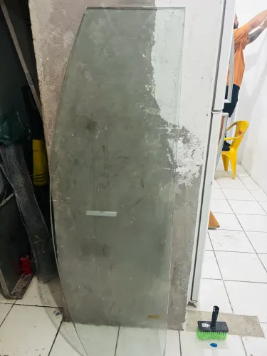 Prateleira de vidro temperado para salao