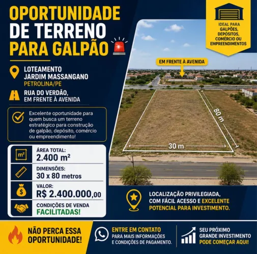 Vende Terreno em Ótima localização