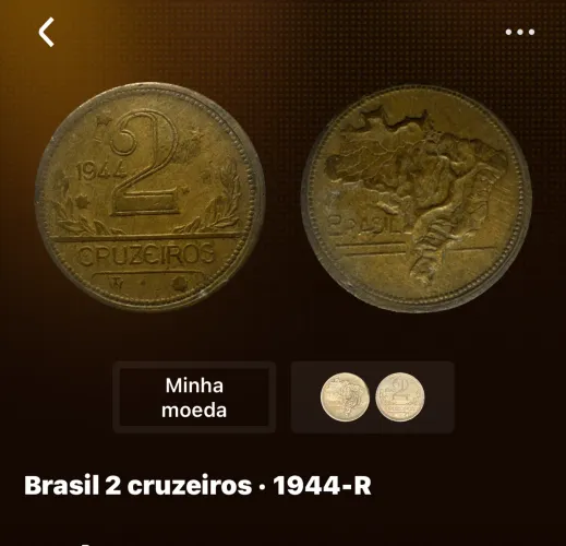 Moeda 2 cruzeiros 1944