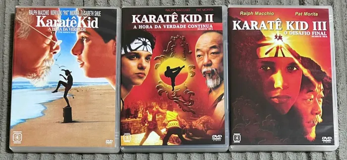 Dvds Lote com3 Karatê Kid 1, 2 e 3