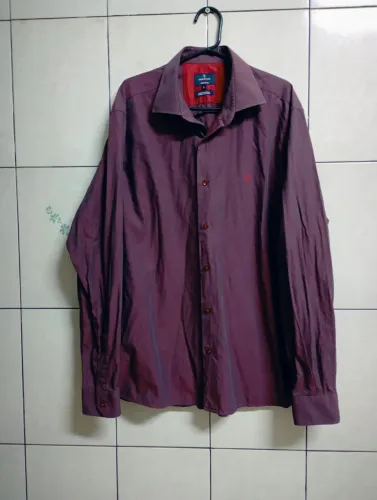 Camisa Individual masculina vinho tamanho GG