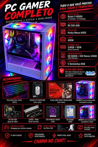 Pc gamer, troco em ps4 ou ps5