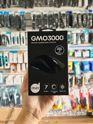 Mouse gamer RGB com fio 12800 Dpi