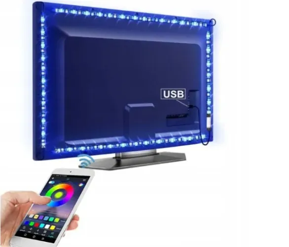 Fita de LED de 5m c/ USB e Controle Remoto