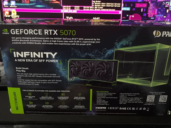 Placa de video GEFORCE RTX 5070 (na caixa lacrada)